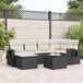 Maison Exclusive - Ensemble de jardin, 7 pièces, avec coussins, noir, en polyrotin