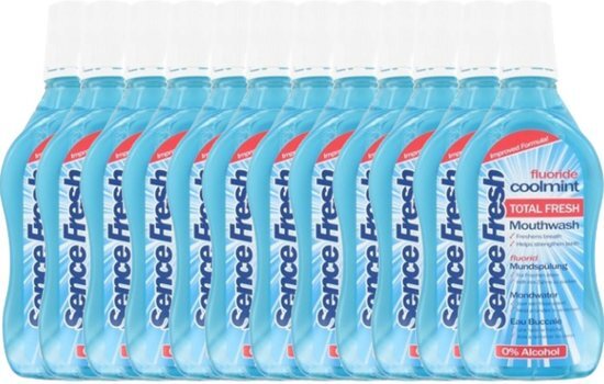 Sencefresh Mouthwash Coolmint - 12 x 500 ml - Mondwater - Voordeelverpakking