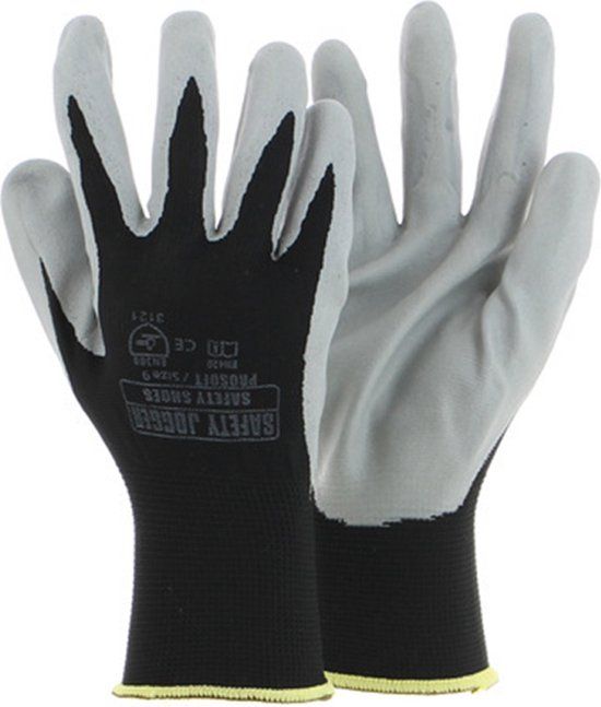 Safety Jogger Prosoft Werkhandschoenen Zwart/Grijs - Maat 7 (S) - 3 paar