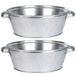 Merkloos / Sans marque 4x Ronde zilveren zinken teilen 11 liter