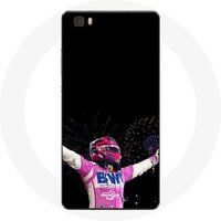 Maniacase Hoesje voor Huawei P8 Formule 1 Sergio Pérez Mendoza won de race