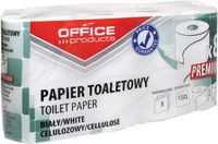 OFFICE products Toiletpapier, 3-laags, 150 vel, wit, pak van 8 rollen