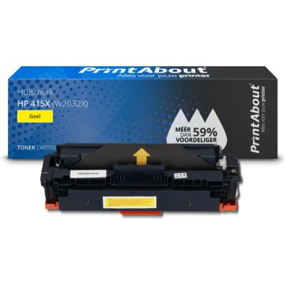 PrintAbout Huismerk HP 415X (W2032X) Toner Geel Hoge capaciteit