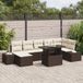 vidaXL Banc de jardin 8 pièces Marron Polyrotin