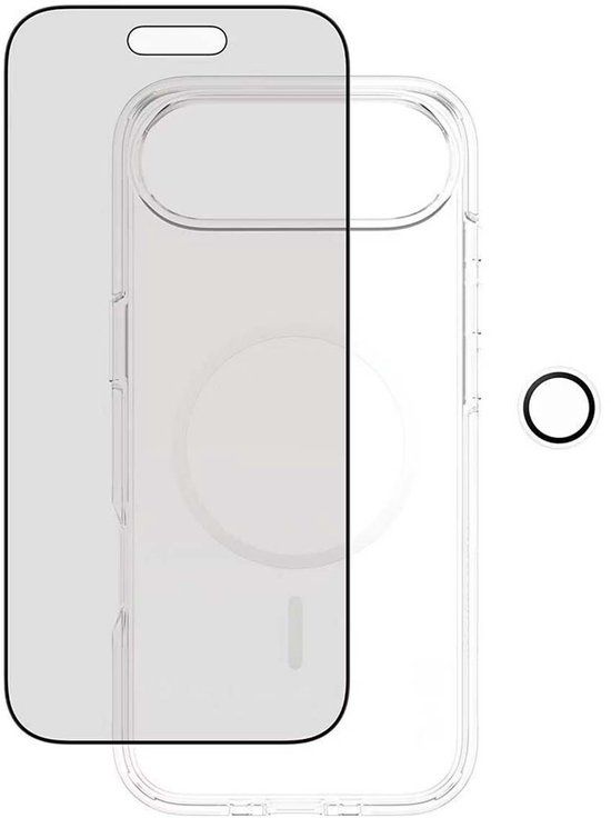 PanzerGlass 3-in-1 Privacy Bundle - Back Cover - Kunststof - Transparant zwart