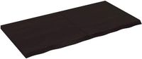 vidaXL Wastafelblad 120x60x(2-4) cm behandeld massief eikenhout donkerbruin