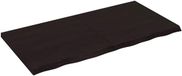 vidaXL Wastafelblad 120x60x(2-4) cm behandeld massief eikenhout donkerbruin