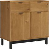 vidaXL - Dressoir - FLAM - 80x40x80 cm - Massief Grenenhout - Bruin