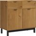 vidaXL - Dressoir - FLAM - 80x40x80 cm - Massief Grenenhout - Bruin