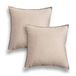 Jeanerlor Set van 2 decoratieve katoenen linnen bank 66 x 65 cm sierkussensloop voor bank duurzame stijlvolle comfortabele kussenhoes voor feest/bruiloft (65 x 65 cm) licht linnen