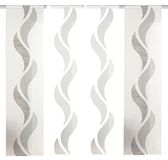 Home fashion WELLE Schuifgordijnset, stof, bruin, 245 x 60 cm, 4-delig