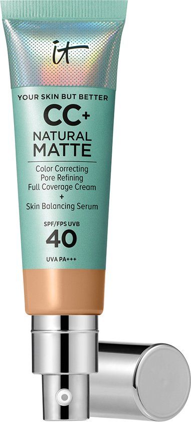 IT Cosmetics Your Skin But Better CC+ Natural Matte SPF40 Foundation - Matte & Stralende Finish - Neutral Tan - 32ml