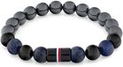 Tommy Hilfiger TJ2790630 Heren Armband - Kralenarmband met Onyx en Edelsteen - Zwart/Grijs