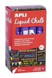 Apli Liquid Chalk Ronde krijtmarker, uitwisbaar, 5,5 mm, pastelpaars, 12 stuks
