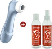 Satisfyer Pro 2 Luchtdruk Vibrator Blauw Voordeelpakket