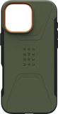 Urban Armor Gear UAG Civilian MagSafe Hoesje voor iPhone 16 Pro Max - Olive Green