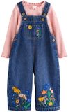 Next - Meisjes - Set met denim tuinbroek - Blauw