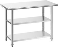 Vevor Werktafel Roestvrijstaal 1219 x 610 x 864 mm