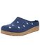 HAFLINGER pantoufles bleu denim / blanc