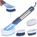 OEM Shenzhen Haorui Industrial Technology Co., Ltd. Afwasborstelset, 4-in-1 afwasborstel met wasmiddeldispenser, blauw, kunststof