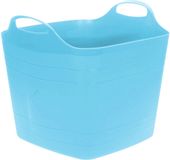 Excellent Houseware Flexibele emmer - blauw - 15 liter - kunststof - vierkant - 30 x 29 cm