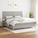Maison Exclusive - Sommier à lattes de lit avec matelas Gris clair 200x200cm Tissu