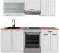 Vicco R-Line Complete keukeneenheid – 200 cm, WB Eik Wit landhuis/wit