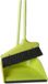Gerimport Stoffer en Blik met lange steel - 24 x 82 cm - groen - kunststof