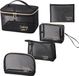 Goodivery ® Sacs de voyage élégants et transparents de 5 trousses cosmétiques pour femmes et hommes - Noir
