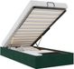 vidaXL Cadre de lit - 90x200 cm - Velours - Vert foncé