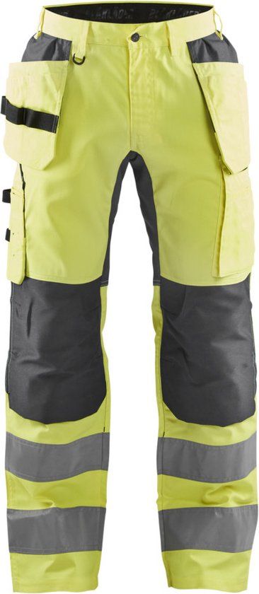 Blåkläder Werkbroek met stretch High Vis 1552-1811 - HIgh Vis Geel/Medium Grijs - C52
