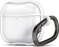 Spigen Ultra Hybrid - Hoesje Geschikt voor Apple AirPods 4 - Transparant Wit