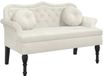 vidaXL Bankje met kussens, 120,5x65x75 cm, fluweel, crèmekleurig