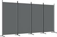 vidaXL Paravent à 4 panneaux 346x180 cm tissu anthracite
