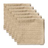 DII Massief Raamruit Vaatdoek Set, Katoen, Pebble, 12x12