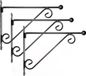 Esschert Design Muurhaak/plantenhaak met dubbele sierkrul - Set van 3x stuks - metaal - Zwart