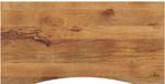 vidaXL Bureaublad met ronding 140x60x2,5 cm massief ruw mangohout