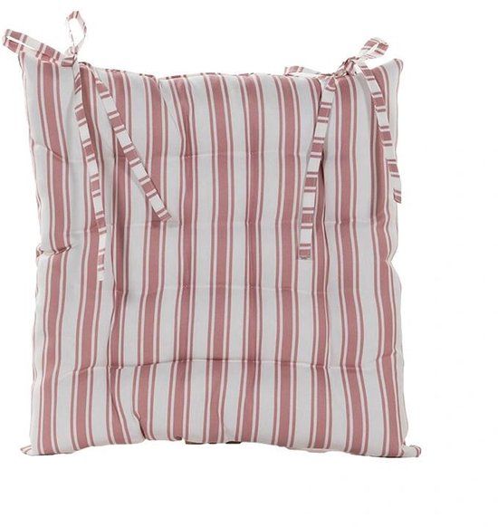 Annas collection Stoelkussen 38x38 cm Roze Streep