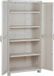 Intergard Kunststof opbergkast grijs 90x184cm met 4 inlegplanken
