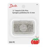 Dritz 8S Pailletten/Lills Pins, 1/2-Inch (350-Count), Grijs Zilver