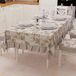 PETTI Artigiani Italiani - Tafelkleed, tafelkleed, tafelkleed met kunststof coating van katoen, design Lidia, zwart, 12 plaatsen (140 x 240 cm), 100% Made in Italy