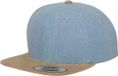 Flexfit - Chambray-Suede Snapback blue/beige one size Snapback Pet - Blauw