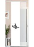 Gardinenbox Osmanli 80400 Set van 2 schuifgordijnen in wilde zijde en voile panelen, 245 x 45 cm, Osmanli