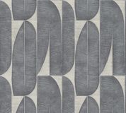 Living Walls 3D Bladeren Behang | Geometrisch - Beige Grijs Taupe - Vliesbehang - 53cm x 1005cm