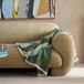 NOUS Living Lentini plaid met blad 125x150 cm - groen/lichtgroen