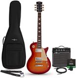 Gear4music New Jersey Select Electric Guitar Cherryburst, 10W Guitar Amp & Accessory Pack