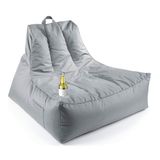 Lumaland Premium Lounge Fauteuil – Indoor & Outdoor Zitzak met Vulling en Drinkhouder, XXL Lounge voor Woonkamer, Balkon & Tuin, Waterafstotend