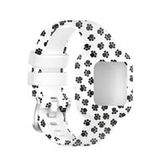 By Qubix Qubix - Siliconen bandje met print - Dieren pootjes - Geschikt voor Garmin Vivofit Junior 3