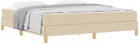 vidaXL Boxspringbed met matras, crème kleur, 180 x 200 cm, gestoffeerd