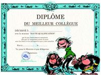 Gaston Lagaffe GLDP-7017 dubbele kaart met envelop, voor heren